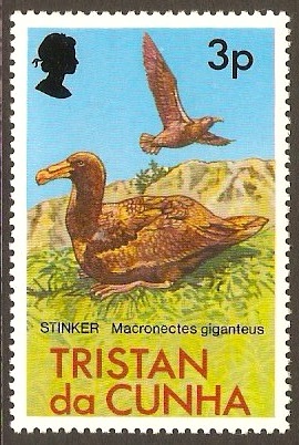 Tristan da Cunha 1977 3p Birds Series Stamp. SG222.