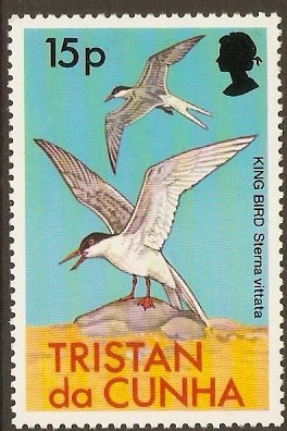 Tristan da Cunha 1977 15p Birds Series Stamp. SG226.