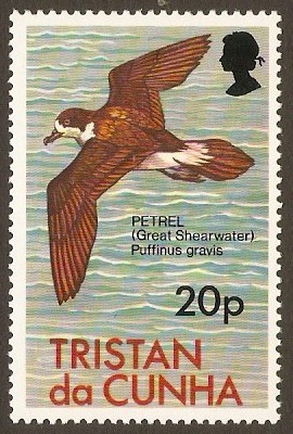 Tristan da Cunha 1977 20p Birds Series Stamp. SG227.