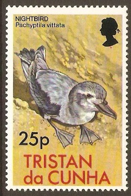 Tristan da Cunha 1977 25p Birds Series Stamp. SG228.
