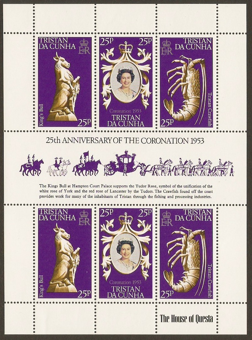Tristan da Cunha 1978 Coronation Anniversary Set. SG239-SG241.