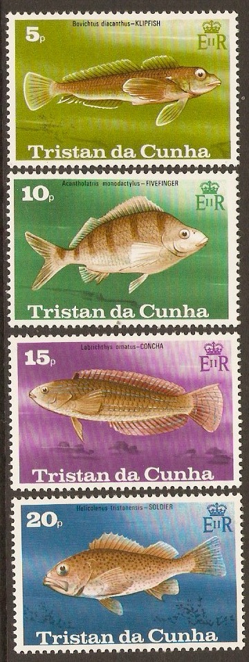Tristan da Cunha 1978 Fishes Stamps Set. SG246-SG249.