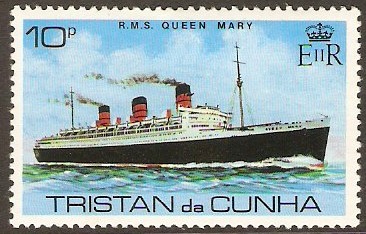 Tristan da Cunha 1978 10p "Queen Mary" Liner Stamp. SG260.