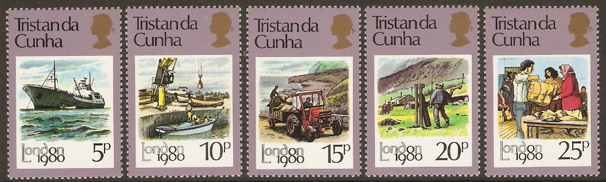 Tristan da Cunha 1980 "London 1980" Exhibition Set. SG277-SG281.
