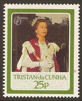 Tristan da Cunha 1986 25p QEII Birthday Series Stamp. SG408.