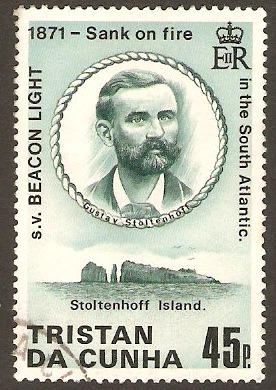 Tristan da Cunha 1987 45p Shipwrecks Series Stamp. SG408.