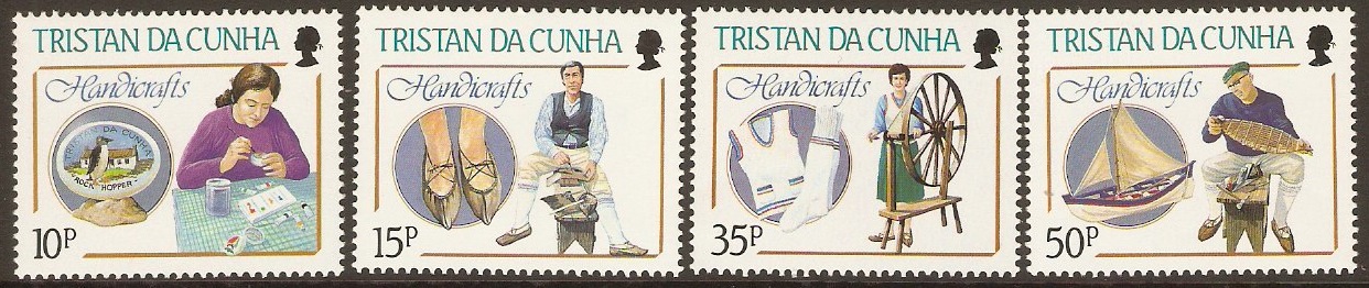 Tristan da Cunha 1988 Handicrafts Stamps Set. SG448-SG451.