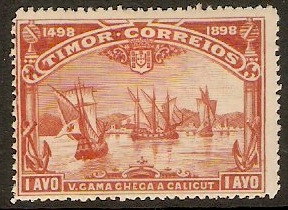 Timor 1898 1a Vermilion. SG59.