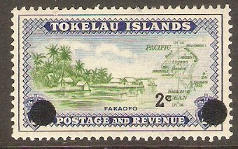 Tokelau Islands 1967 2c on 2d Decimal series. SG10.