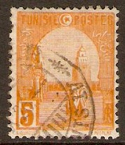 Tunisia 1920 5c Orange. SG72.