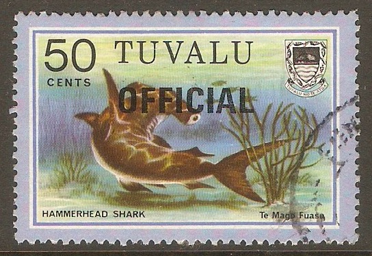 Tuvalu 1981 50c Fishes Official Stamps Series. SGO15