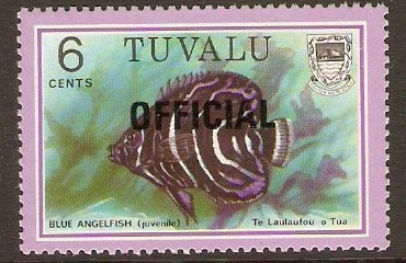 Tuvalu 1981 6c Fishes Official Stamps Series. SGO5
