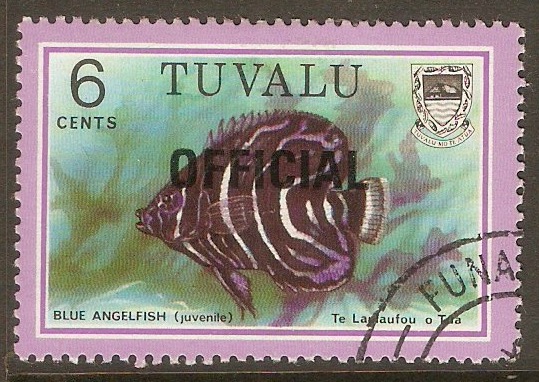 Tuvalu 1981 6c Fishes Official Stamps Series. SGO5.