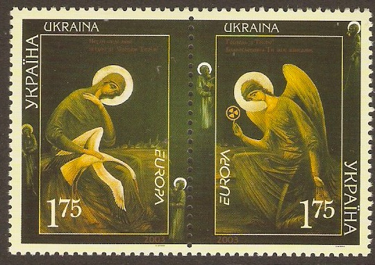 Ukraine 2003 Europa Stamps Poster Art Set. SG486-SG487.