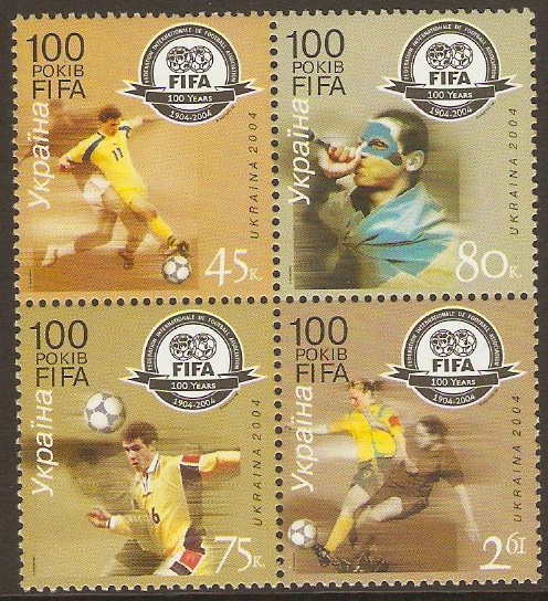 Ukraine 2004 FIFA Centenary Stamps Set. SG536-SG539.