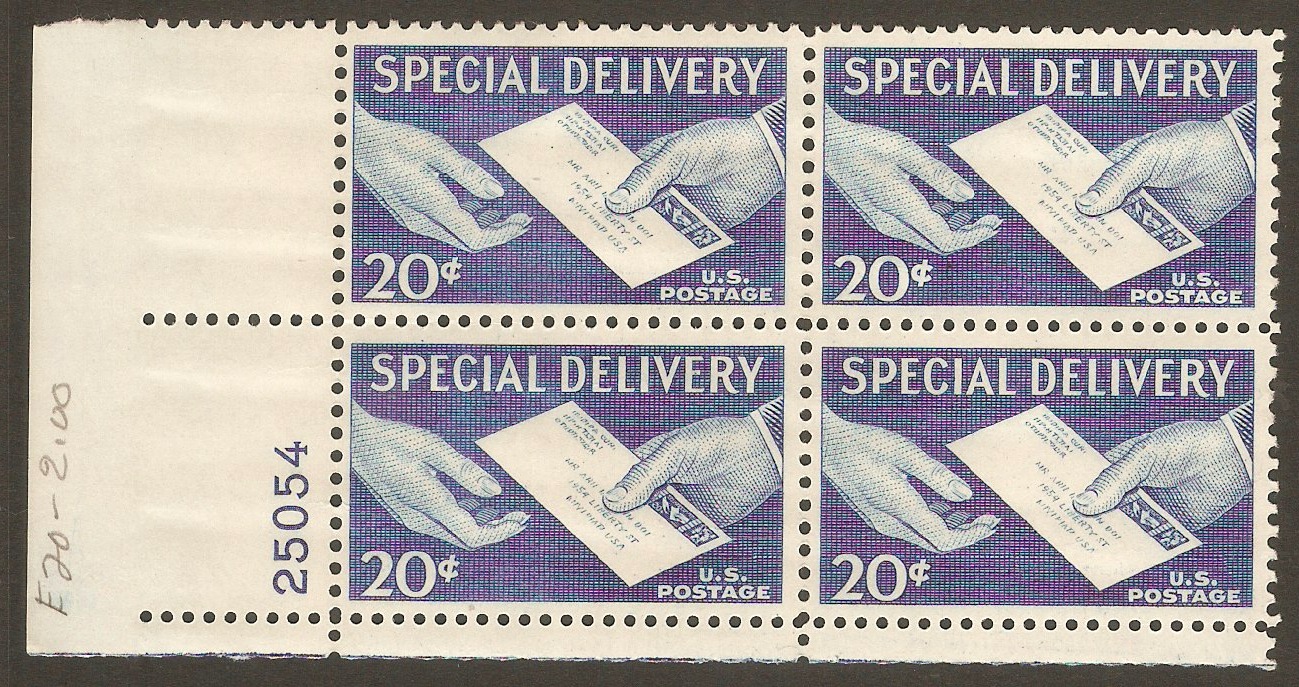 United States 1954 20c Blue - Special Delivery. SGE1066.