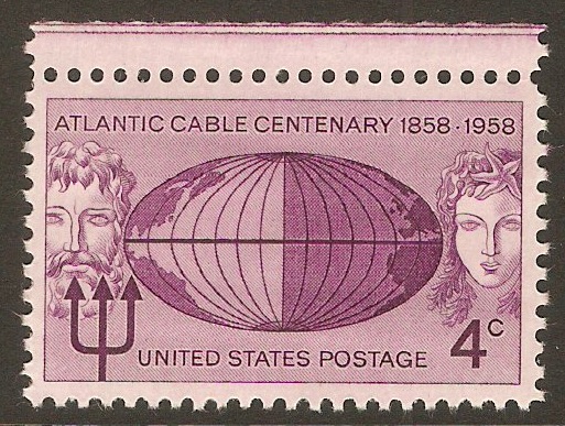 United States 1958 4c Atlantic Cable Inauguration. SG1111.