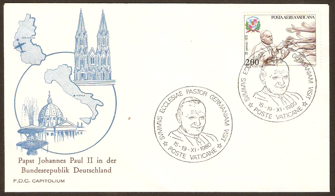 Vatican City 1980 Papal Visit to Germany Souvenir Cover