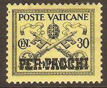 Vatican City 1931 30c Black on yellow - Parcel Post. SGP19