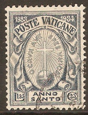 Vatican City 1933 1l.25 +25c Ultramarine. SG18.