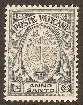 Vatican City 1933 1l.25 +25c Ultramarine. SG18.
