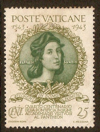 Vatican City 1944 25c Olive and deep green. SG95.
