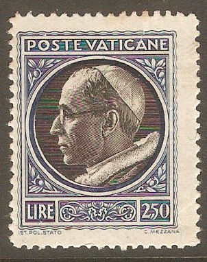 Vatican City 1945 2l.50 Black and blue. SG104.
