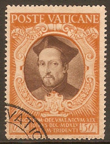 Vatican City 1946 50c Sep. & orange-brn-Council of Trent. SG120.