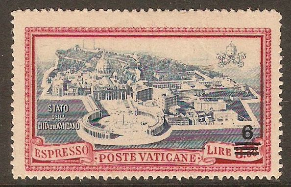 Vatican City 1946 6l on 3l.50 Express Letter. SGE118.