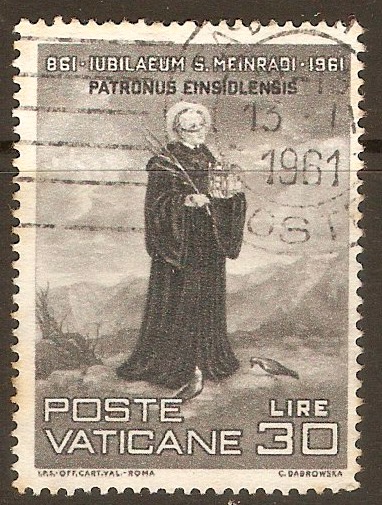 Vatican City 1961 30l St. Meinrad Commemoration series. SG340.