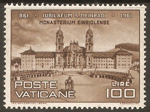 Vatican City 1961 100l St. Meinrad Commemoration series. SG342.