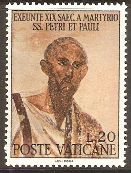 Vatican City 1967 20l St. Paul. SG499.