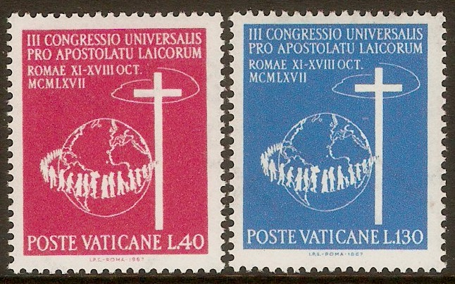 Vatican City 1967 Laity Congress set. SG506-SG507.