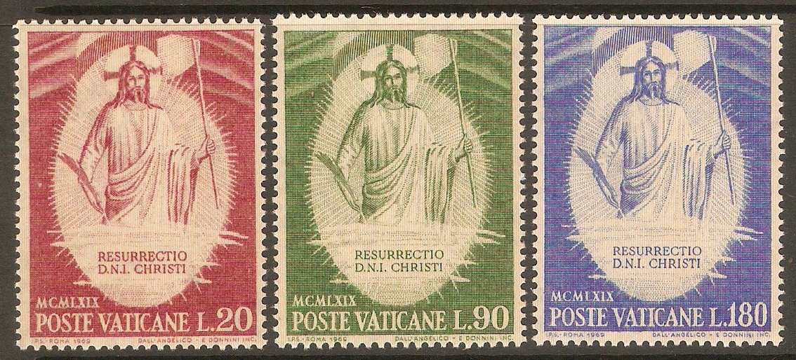 Vatican City 1968 Easter set. SG519-SG521.