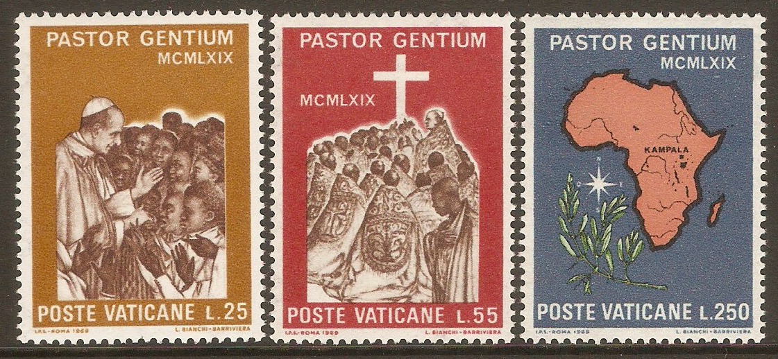 Vatican City 1969 Papal Visit set. SG525-SG527.