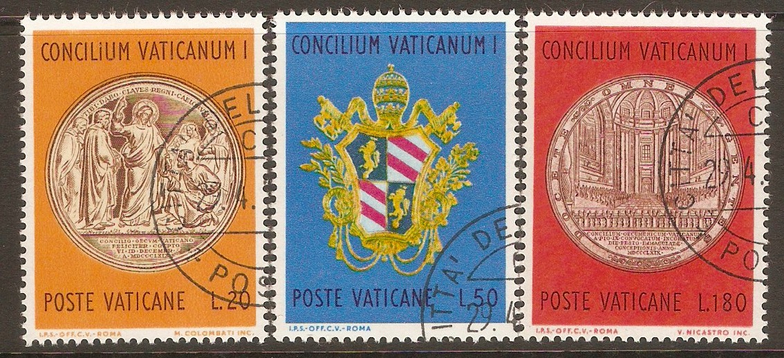 Vatican City 1970 First Vatican Council set. SG536-SG538.
