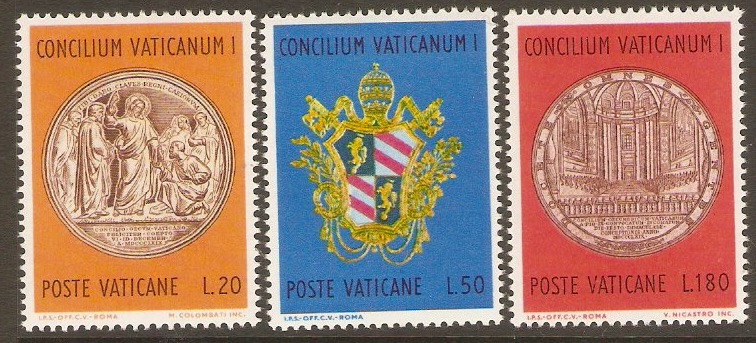 Vatican City 1970 First Vatican Council set. SG536-SG538.