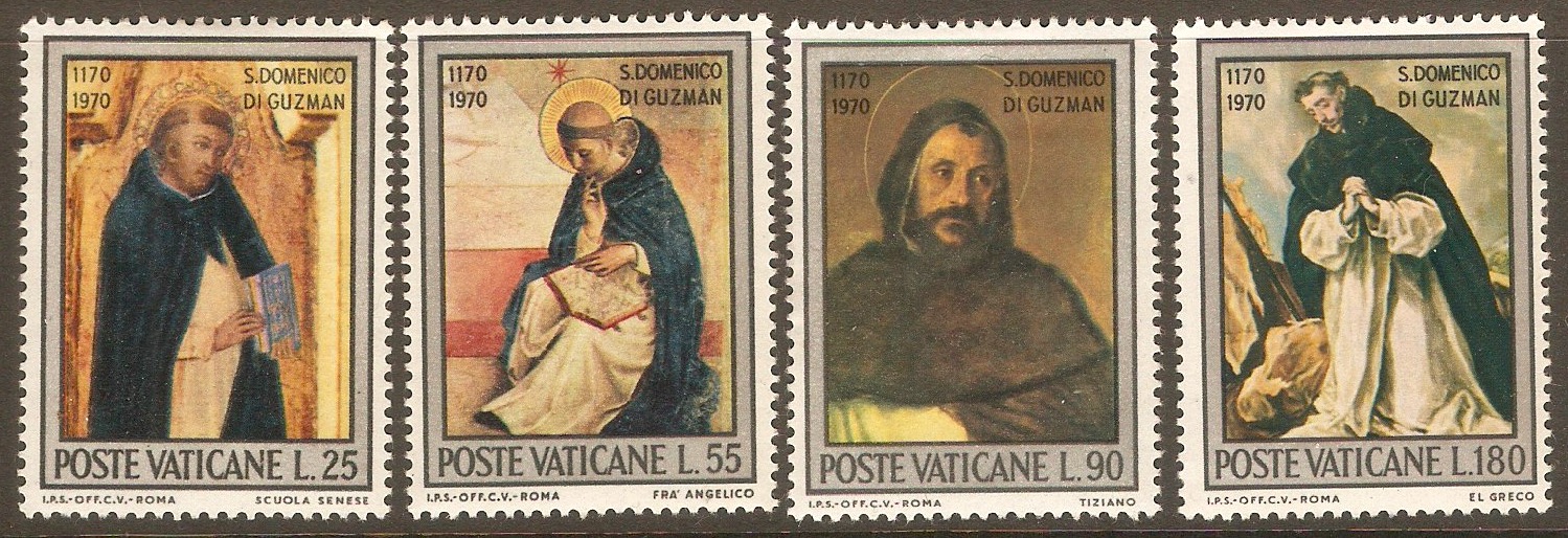 Vatican City 1971 St. Dominic Commemoration set. SG561-SG564.