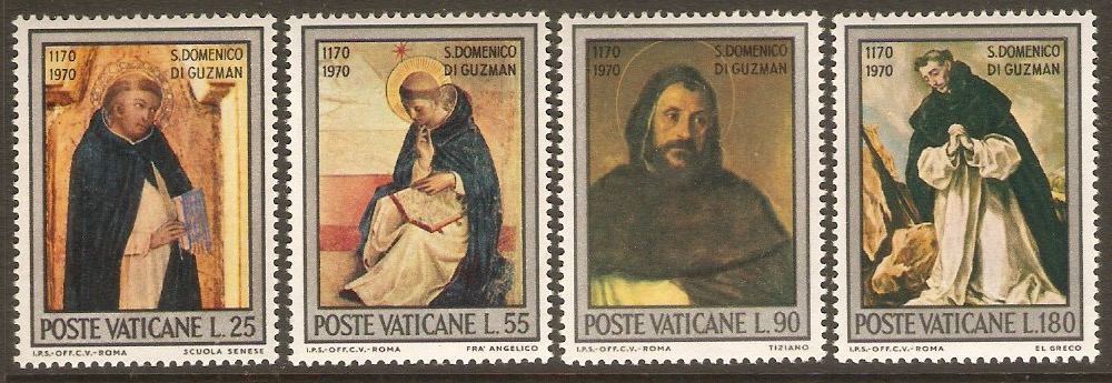 Vatican City 1971 St. Dominic Guzman set. SG561-SG564.