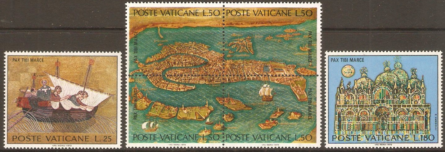 Vatican City 1972 UNESCO Save Venice set. SG574-SG579.