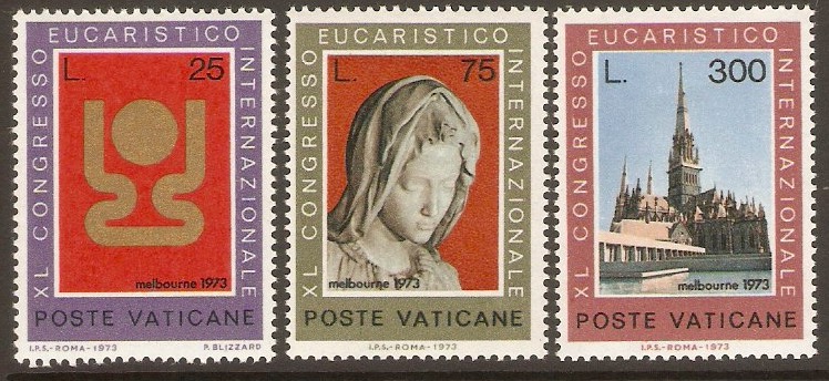 Vatican City 1973 Int. Eucharistic Conference set. SG591-SG593.