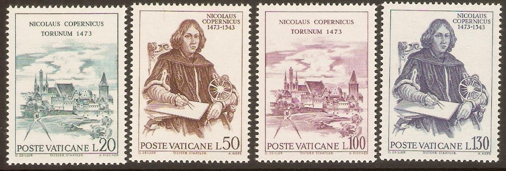 Vatican City 1973 Copernicus set. SG597-SG600.