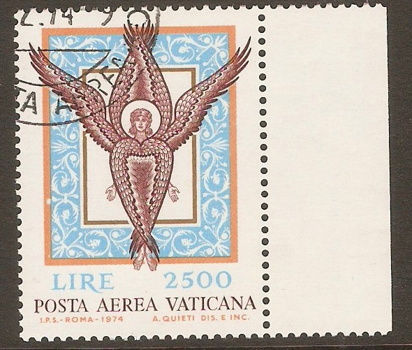 Vatican City 1974 2500l Air stamp. SG608.