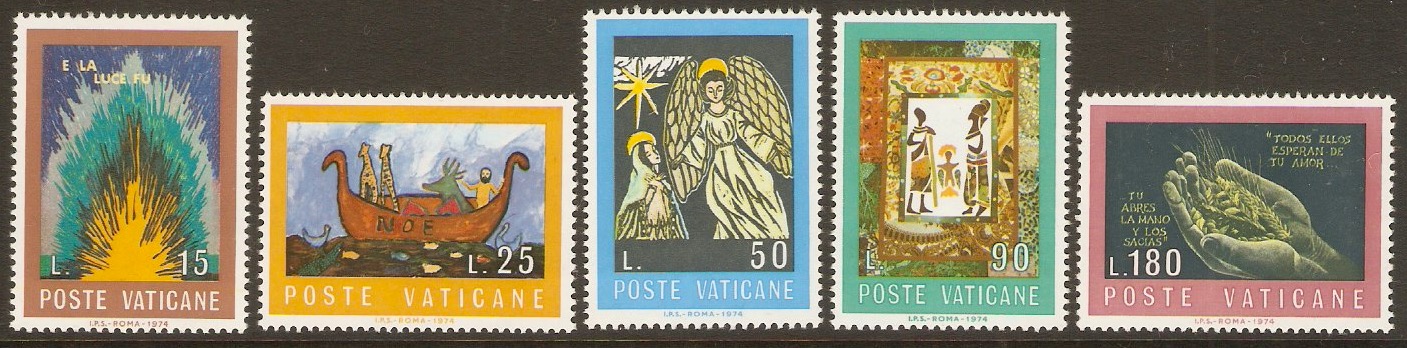 Vatican City 1974 Int. Book Fair set. SG609-SG613.