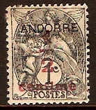 Andorra 1931 c on 1c slate. SGF1.