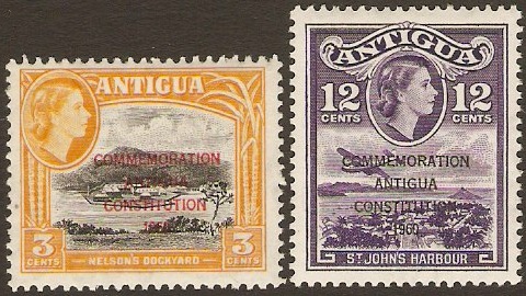 Antigua 1960 New Constitution Set. SG138-SG139.