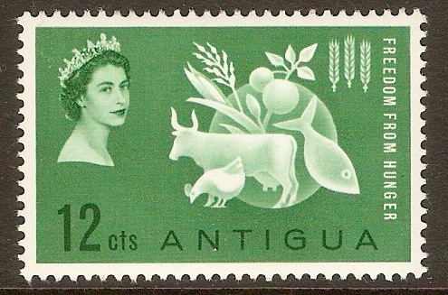 Antigua 1963 15c Freedom from Hunger stamp. SG146.