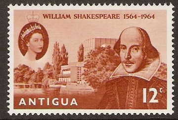 Antigua 1964 Shakespeare Anniversary Stamp. SG164.