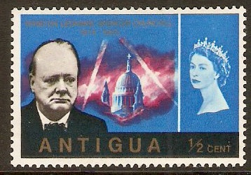 Antigua 1965 c Churchill Stamp. SG170.