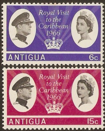 Antigua 1966 Royal Visit Set. SG174-SG175.